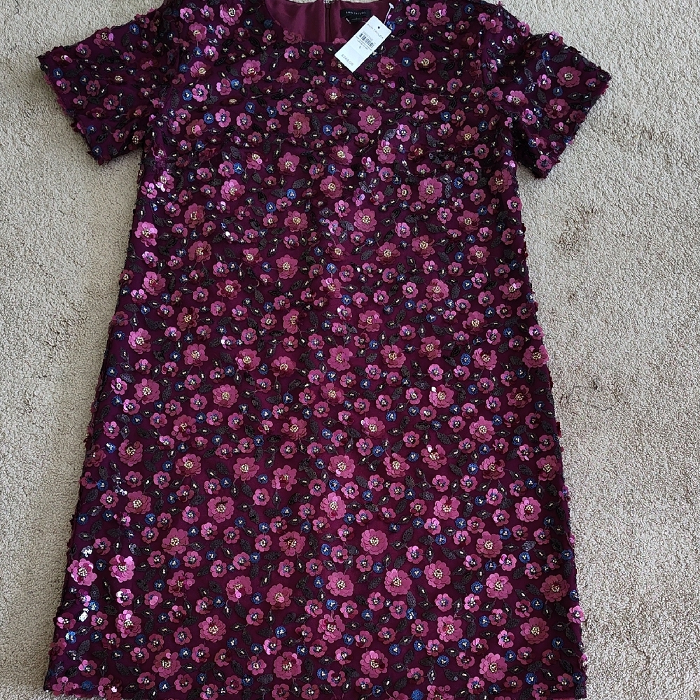 Ann Taylor Kids Dress - Burgundy and Pink Floral